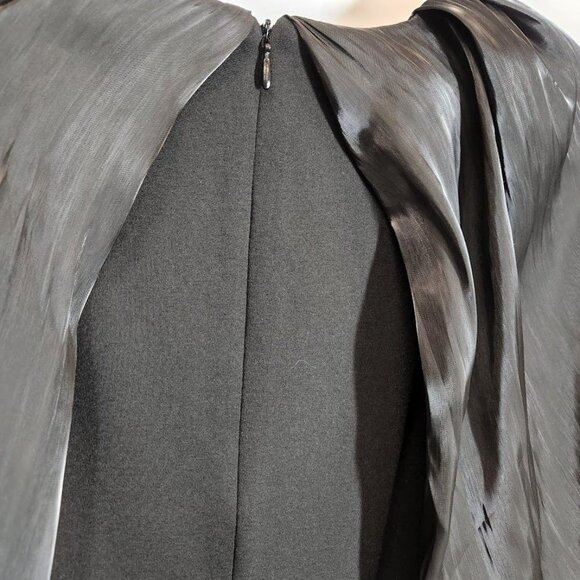 NWT Vila jersey mini dress with column sleeve in black Size EU 42 US 10 - Picture 7 of 10